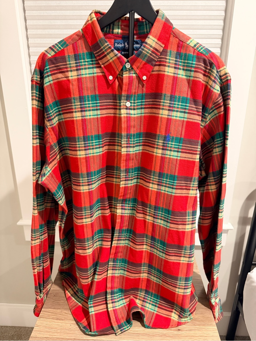 Ralph Lauren Red Green Plaid Button-Down Shirt